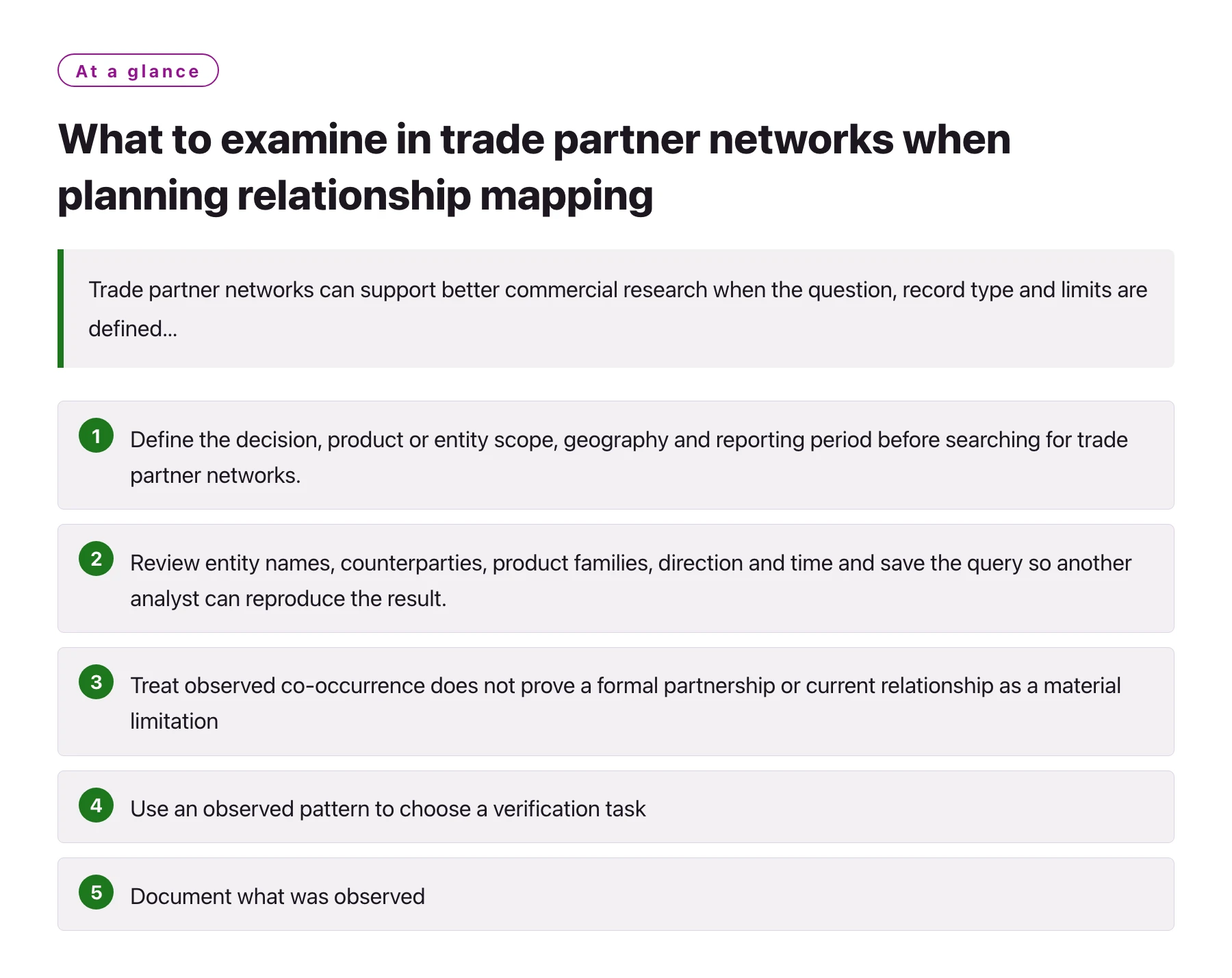 What to examine in trade partner networks when planning relationship mapping——全文要点速览
